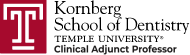 Kornberg School of Dentistry Temple University Adjunct Professor logo